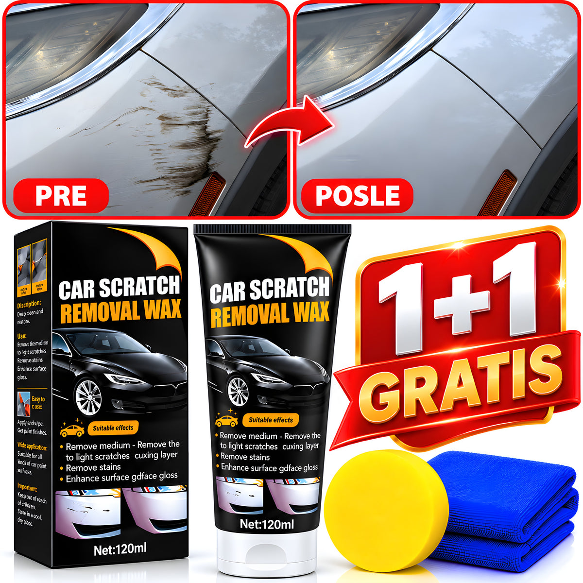 ScratchFix - Vosak za Ogrebotine 1+1 GRATIS