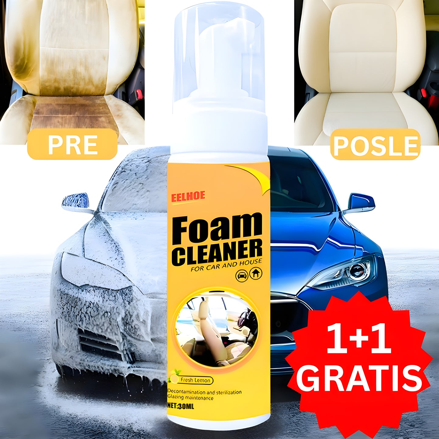 FIXPena za Suvo Dubinsko Pranje 650ml 1+1 GRATIS