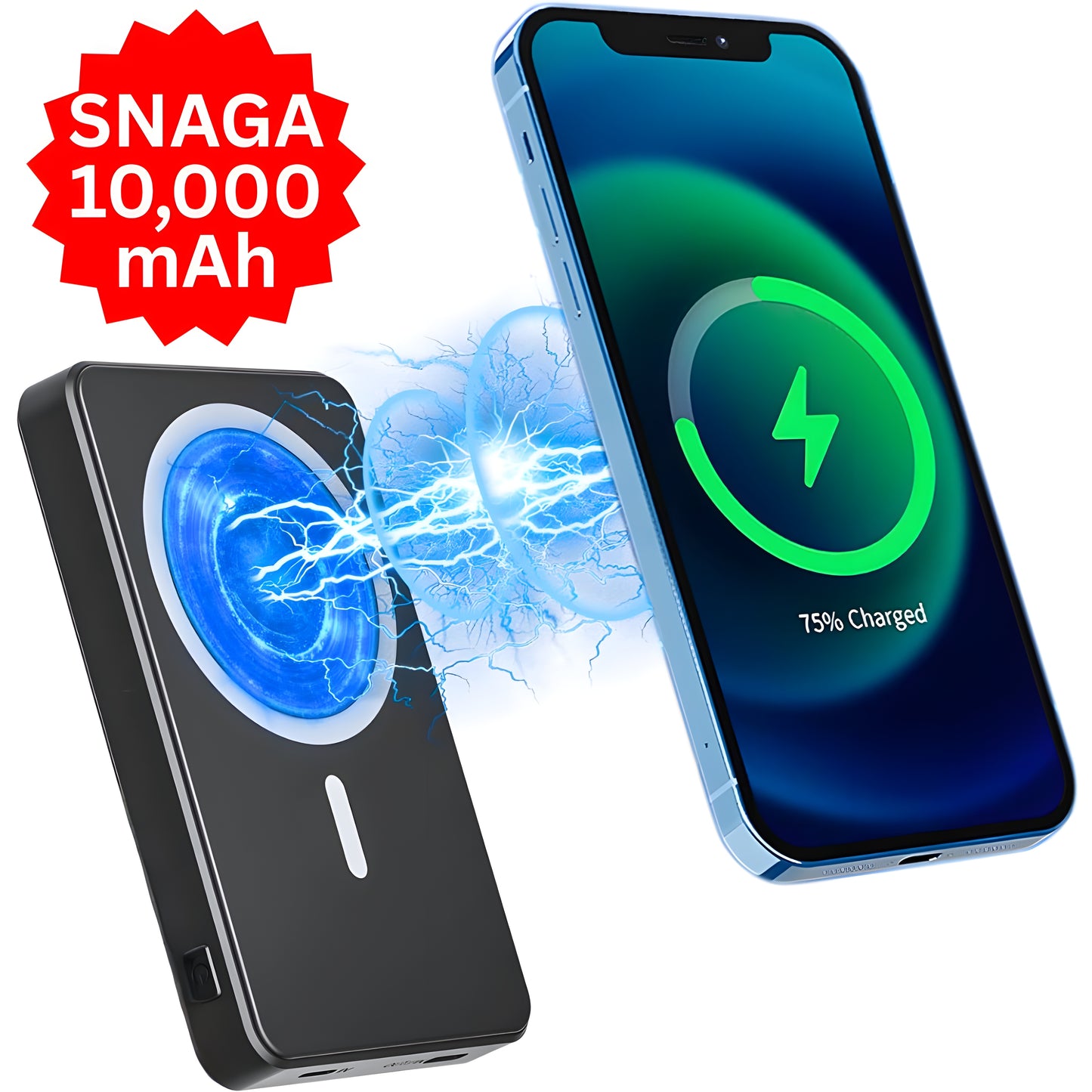 Magnetna Bežična Baterija - 10,000mAh