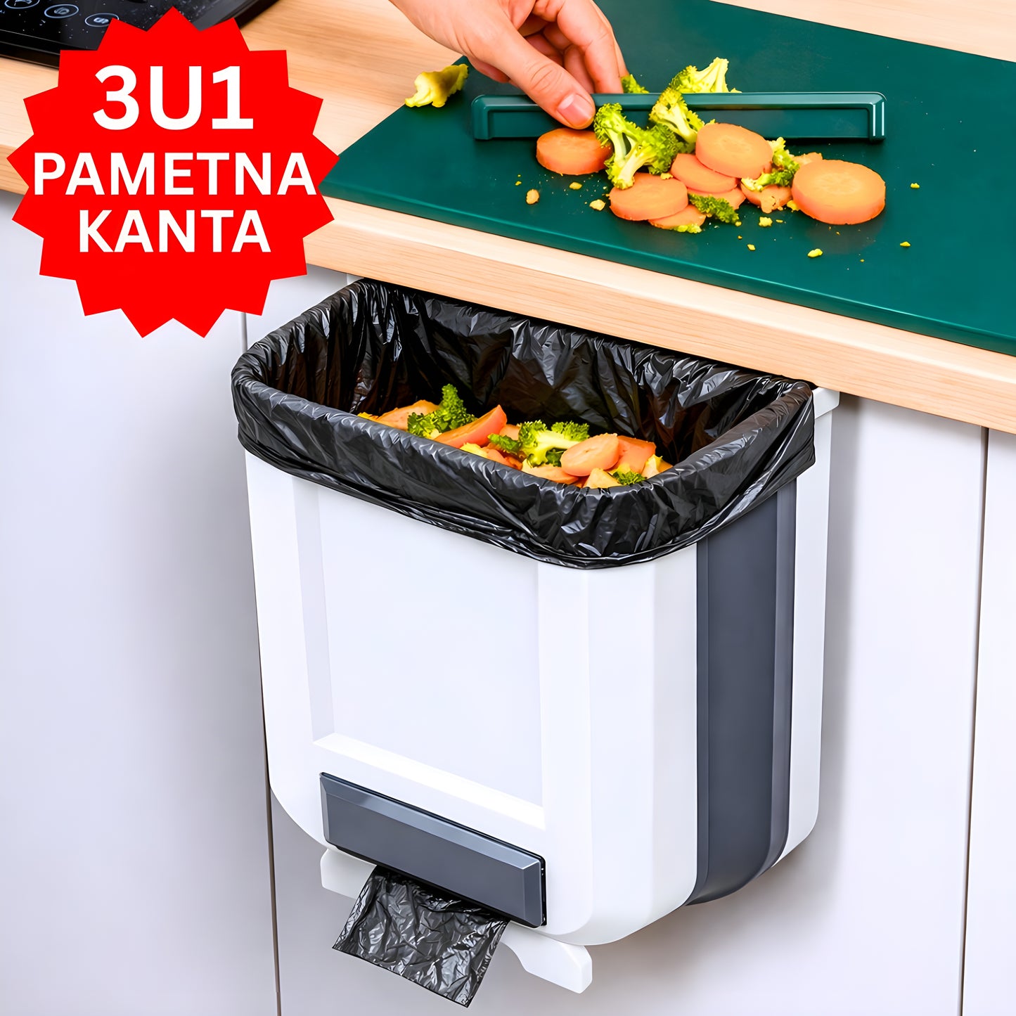 3U1 Sklopiva Viseća Kanta za Smeće