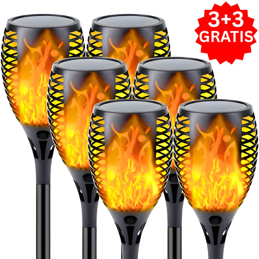 Solarne LED Lampe sa Imitacijom Vatre - 3+3 GRATIS