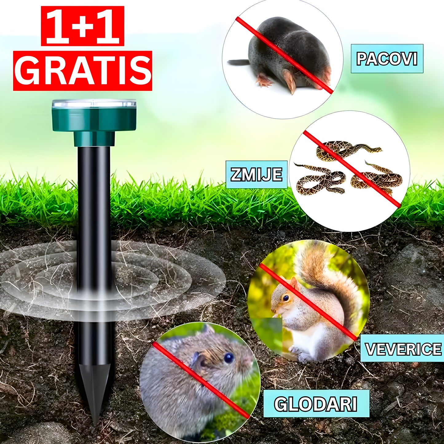 Solarni Rasterivač Krtica 1+1 GRATIS