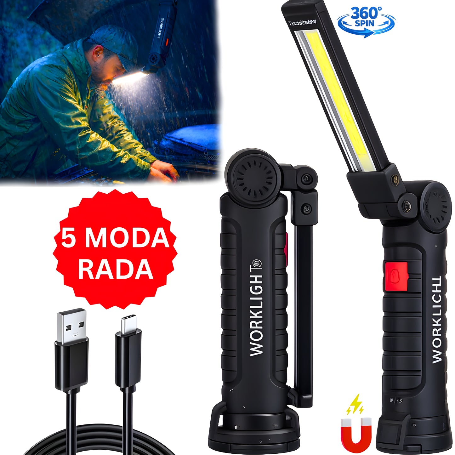 LUMAX PRO - Magnetna Lampa za Rad po Mraku