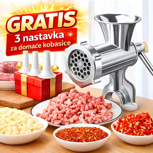 Ručna Mašina za Mlevenje Mesa + GRATIS Nastavci