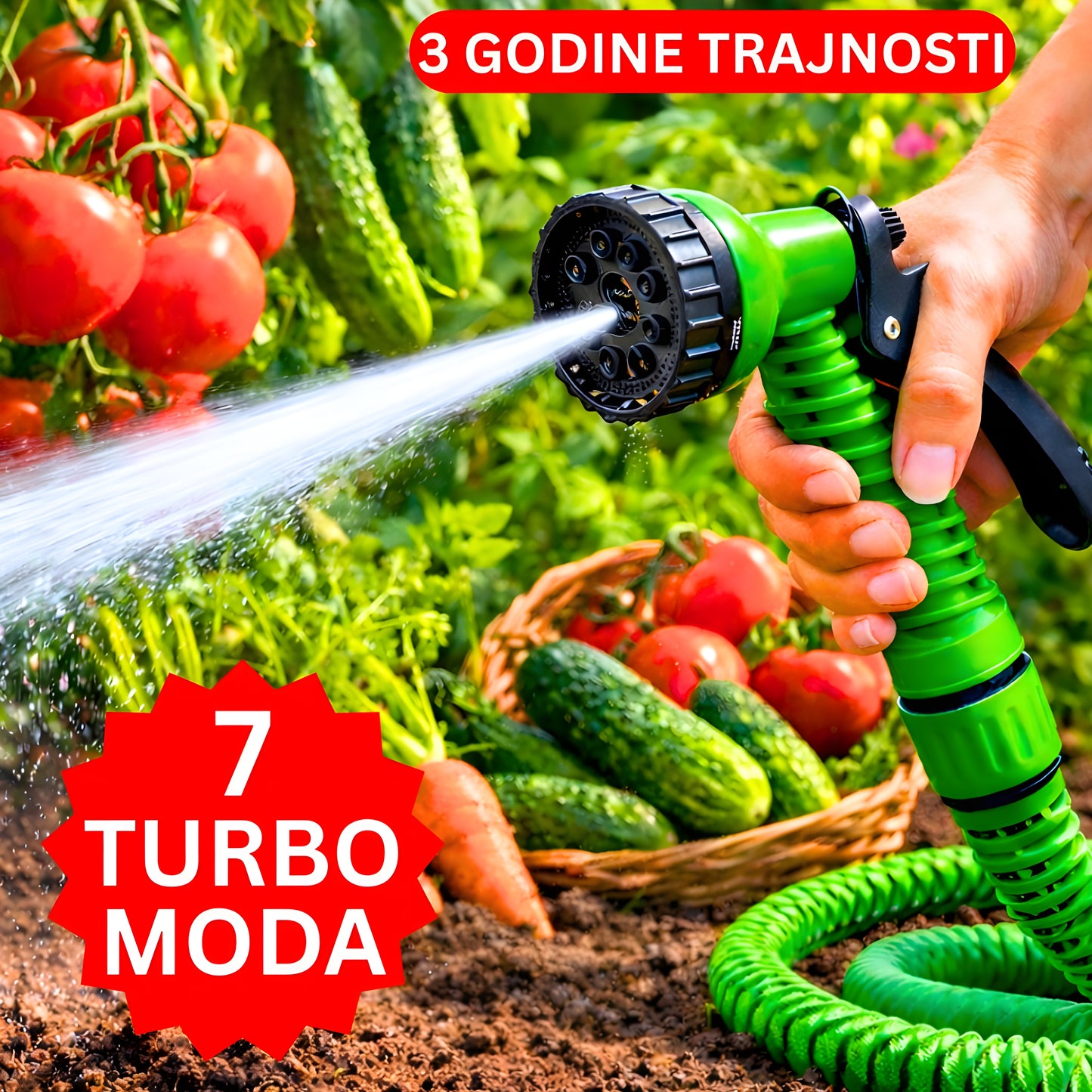 7U1 FLEX Turbo Baštensko Crevo - 22,5m Dužine